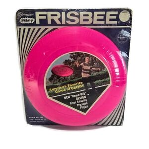 1970 WHAM-O FRISBEE Sealed New In Package USA Hot Pink Ribbed Vintage No 132,